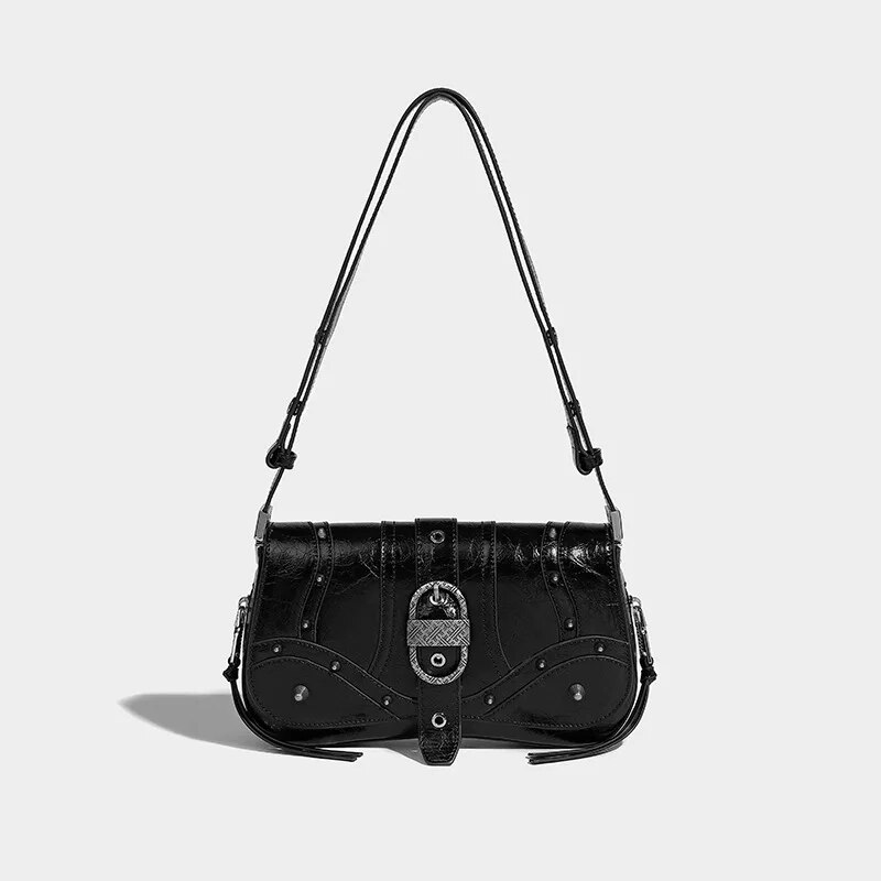 Shoulder Crossbody Bag With Metal Studs