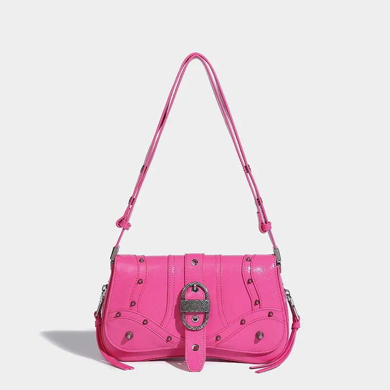 Shoulder Crossbody Bag With Metal Studs