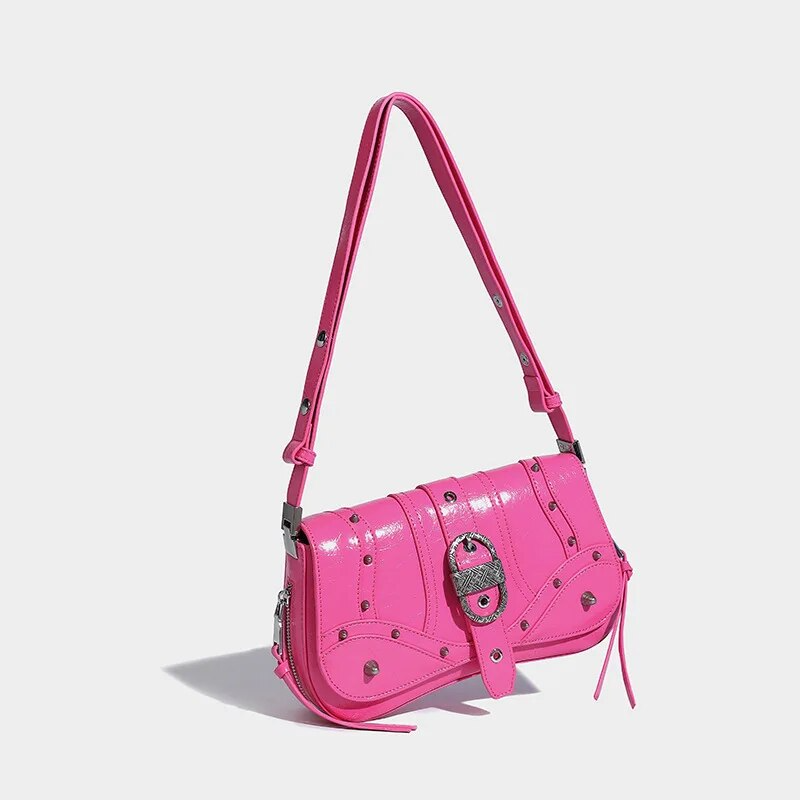 Shoulder Crossbody Bag With Metal Studs