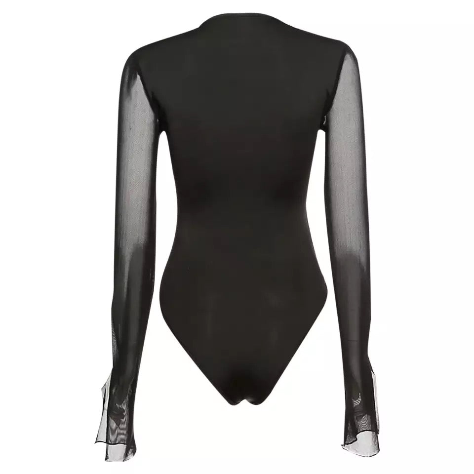 Ella Black Cut Out Bodysuit