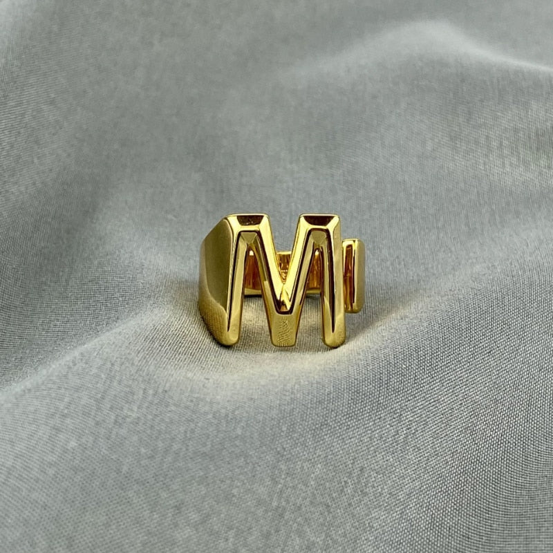 Letters Gold Rings