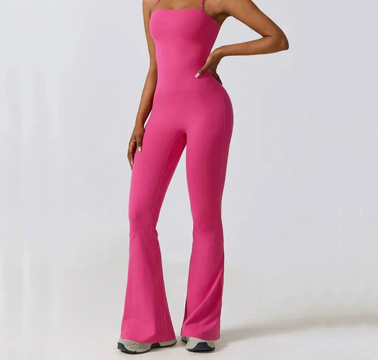 Yoga Flared Pants Jumpsuit