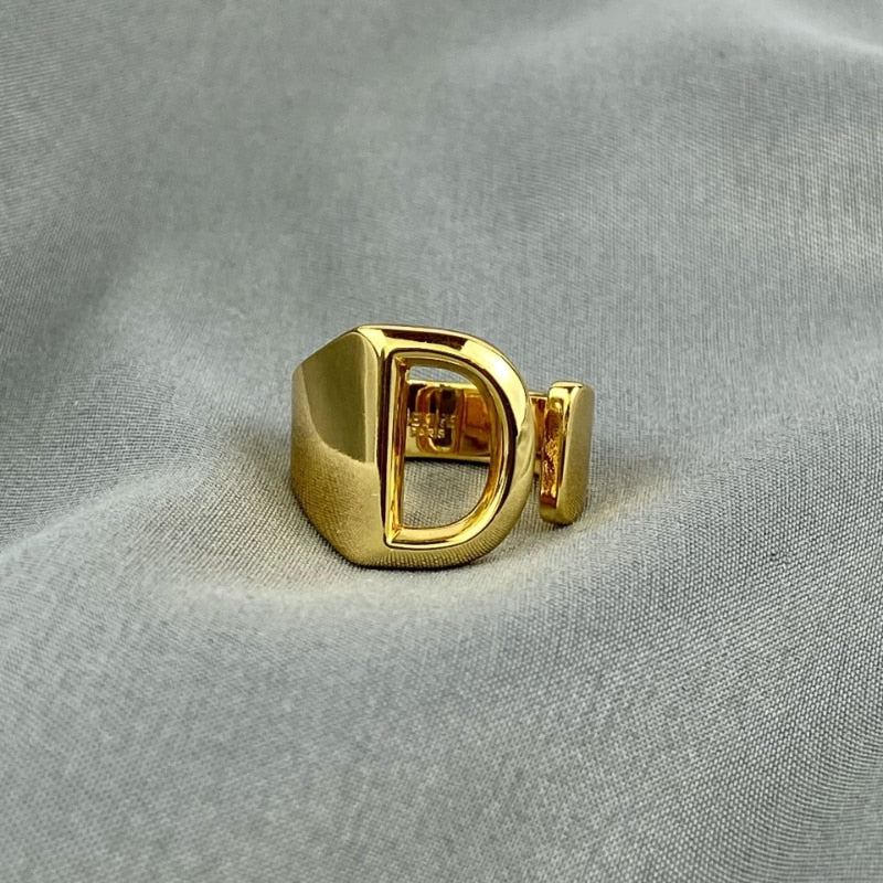 Letters Gold Rings