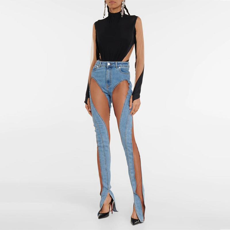 Davina Mesh High Waist Jeans