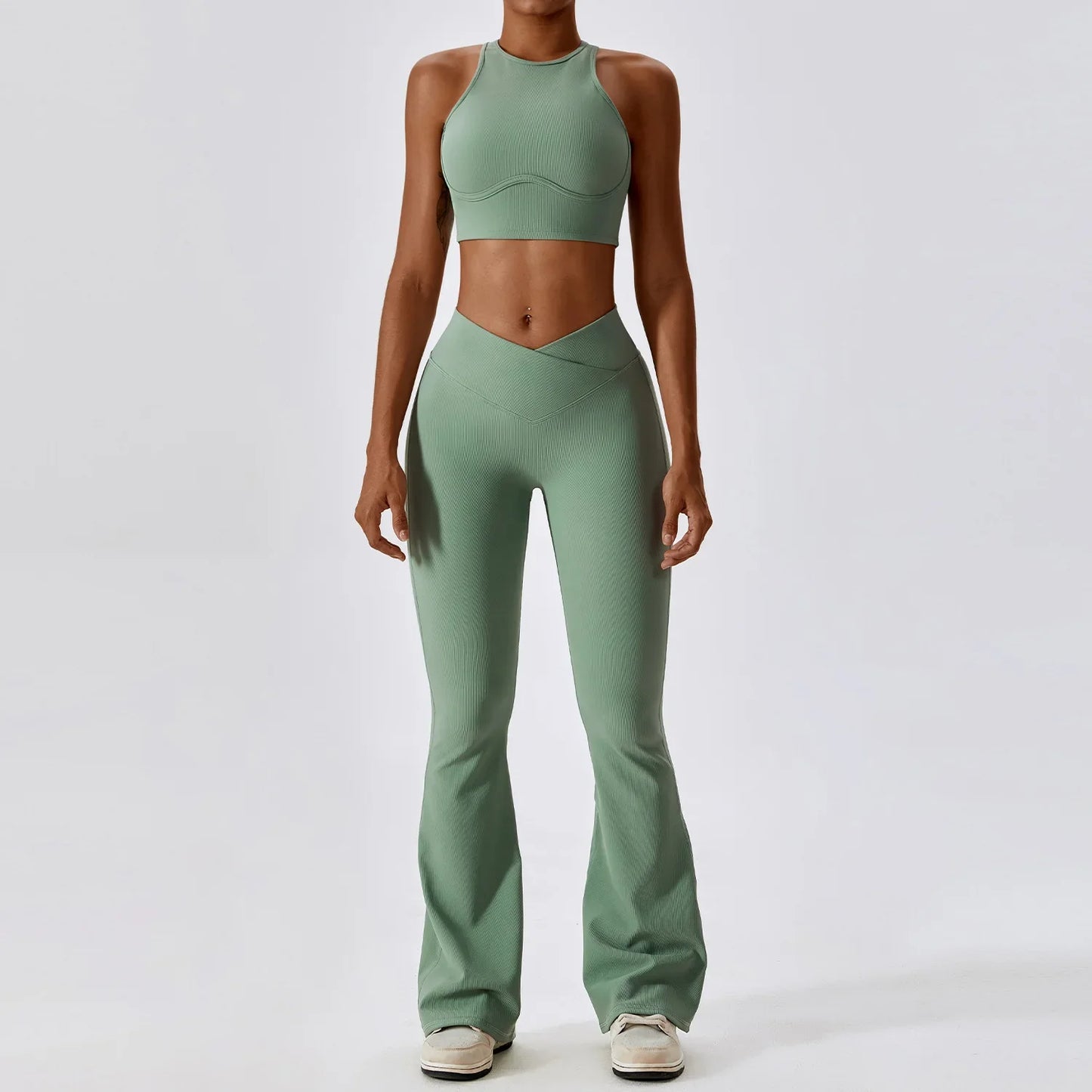 Seamless Ribbed Yoga Set