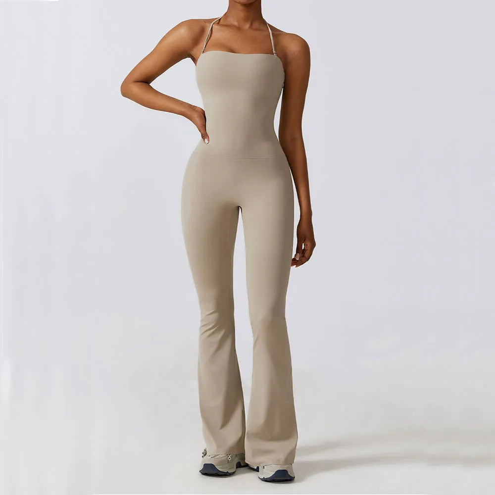 Yoga Flared Pants Jumpsuit