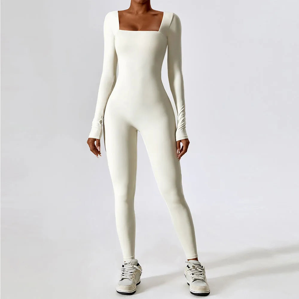 Long Sleeve Gym Jumpsuit