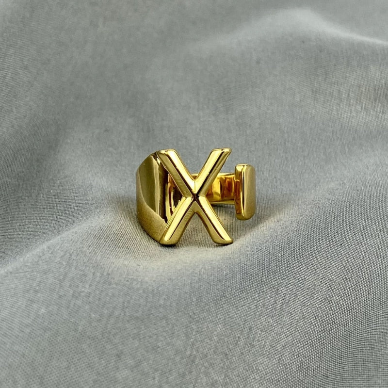 Letters Gold Rings