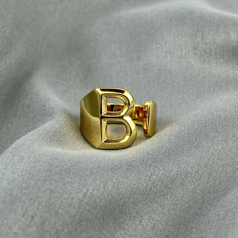 Letters Gold Rings