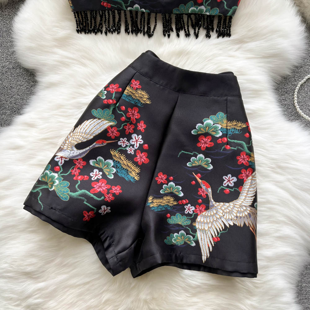 Della Embroidered Shorts And Top 2 Piece Set