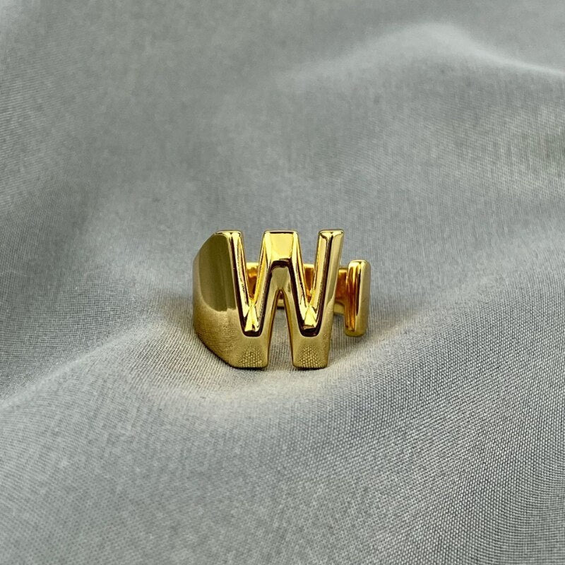 Letters Gold Rings