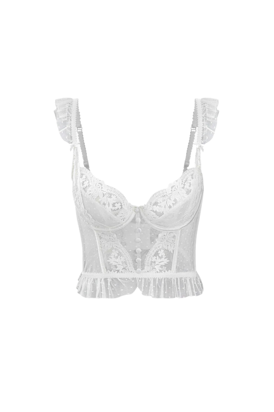 Lace-Trimmed French Corset Top