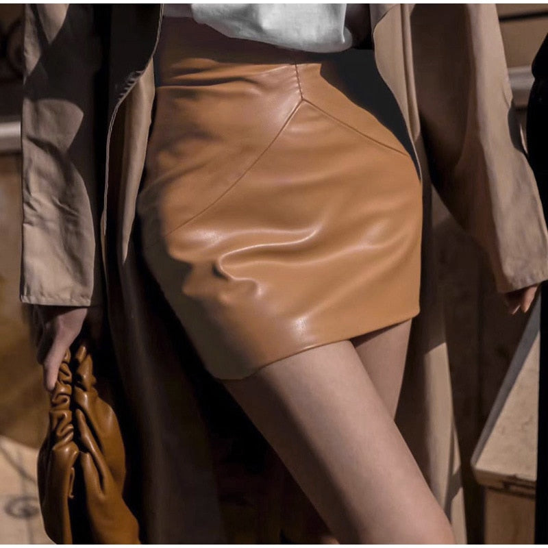 Safa Faux Leather Skirt