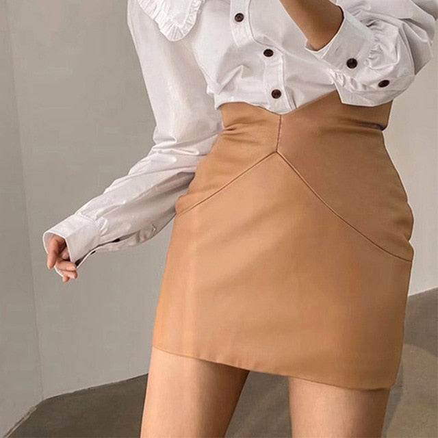 Safa Faux Leather Skirt