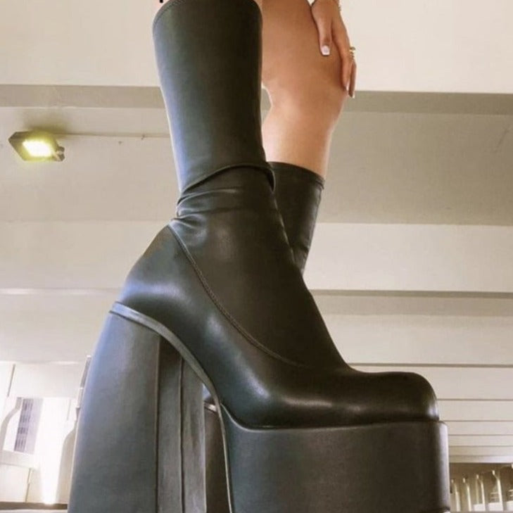 Romina High Heel Boots With Platform